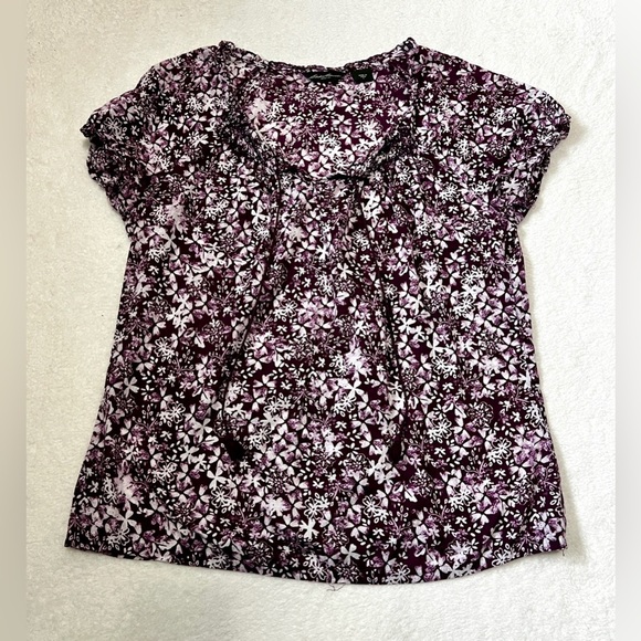 Eddie Bauer Cotton Floral Peasant Blouse - Small - Picture 2 of 8